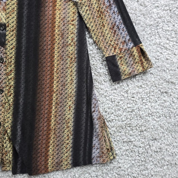 Parsley‎ & Sage Shirt Womens Medium Brown Button Up Earthy Forestcore Goblin - Picture 2 of 11